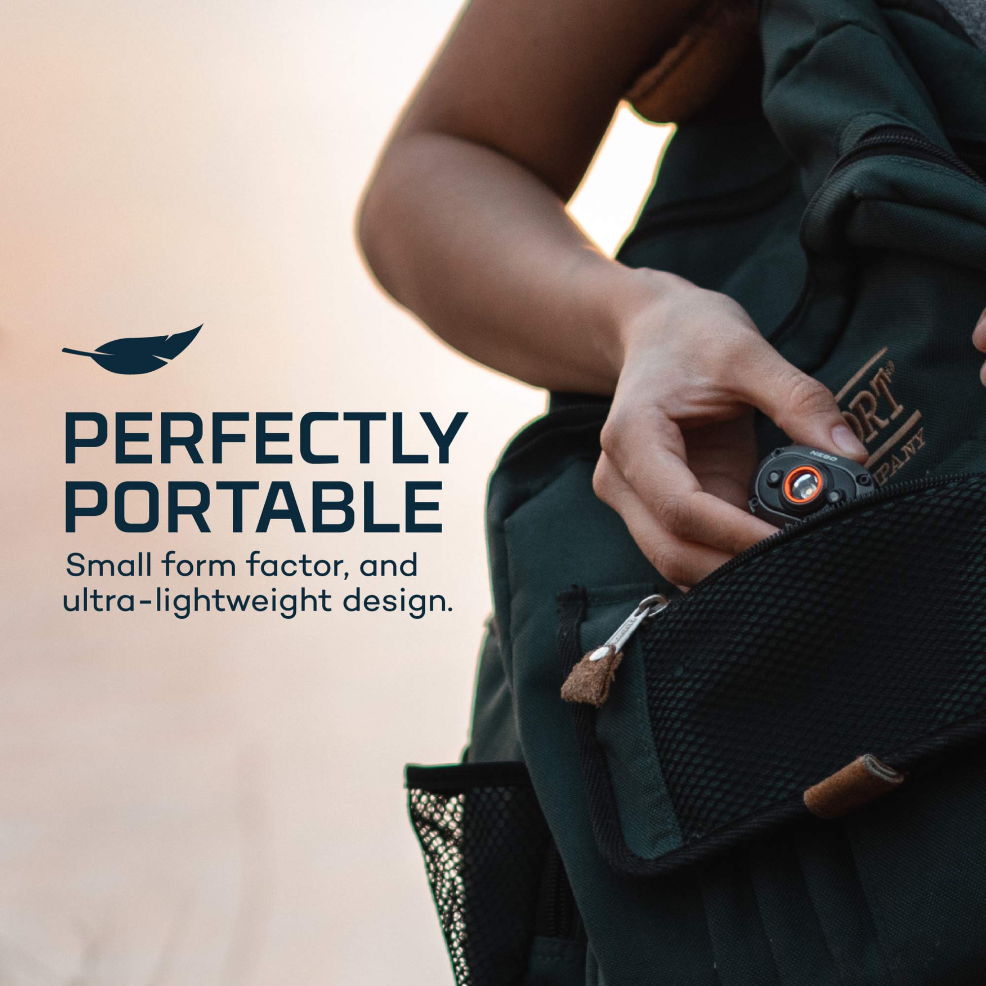 NEBO MYCRO 400 IPX4 waterproof design withstands rain.