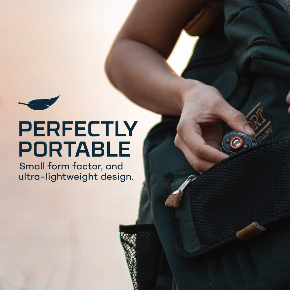NEBO MYCRO 400 IPX4 waterproof design withstands rain.