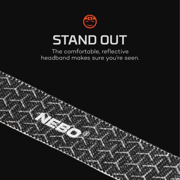 NEBO MYCRO 400 palm-sized design fits pockets or hats.