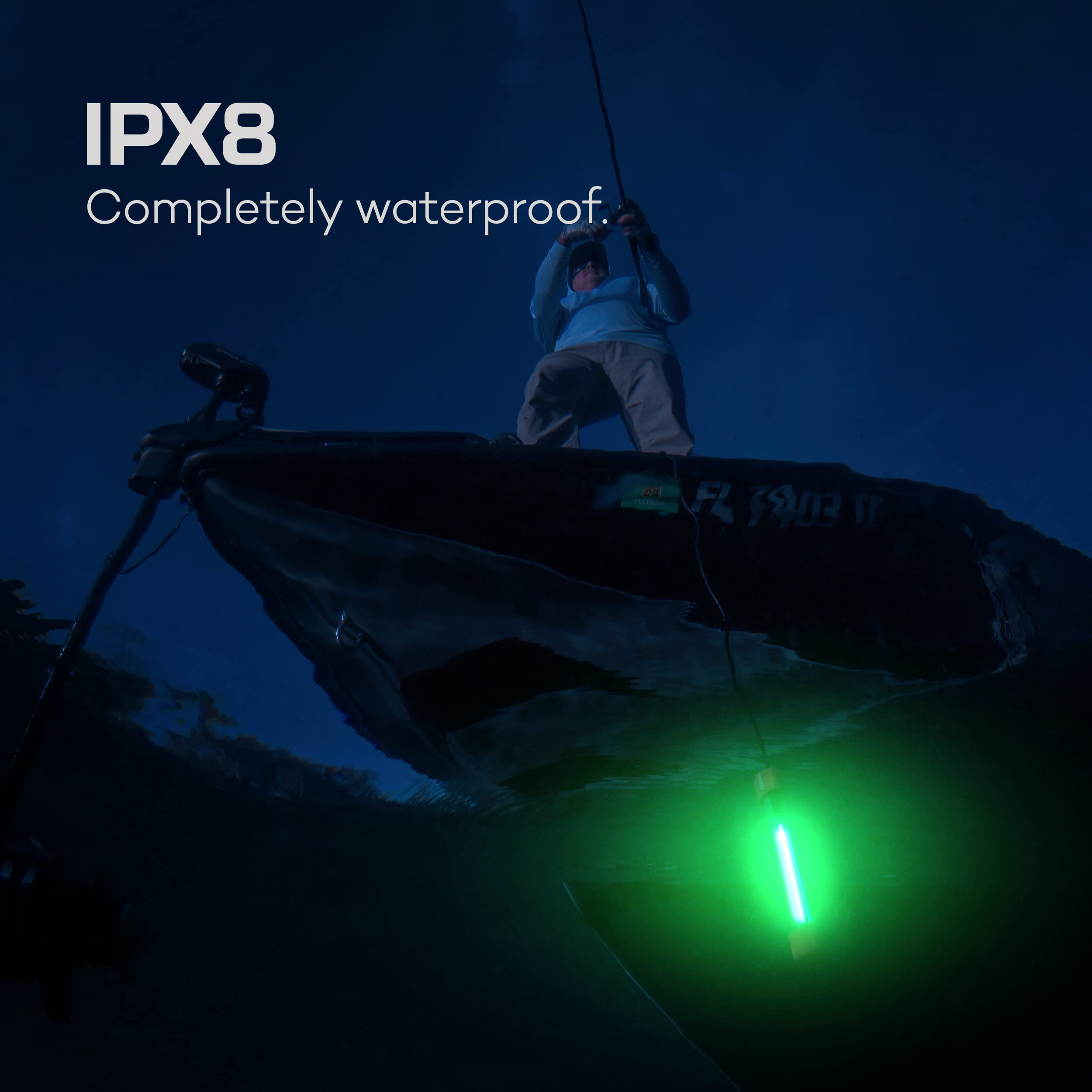 NEBO Submerser 1600c attracts bass and crappie at night