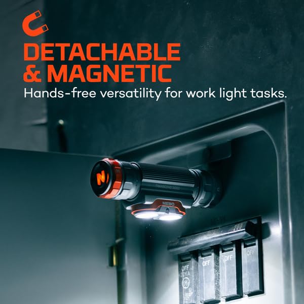Detachable work light from NEBO Transcend 3K enables hands-free tasks