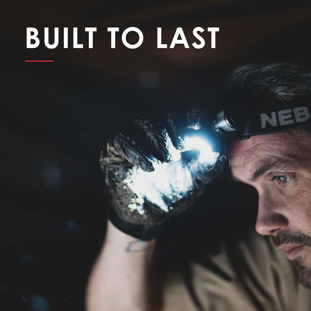 NEBO Transcend headlamp Turbo mode delivers maximum brightness for early morning treks.