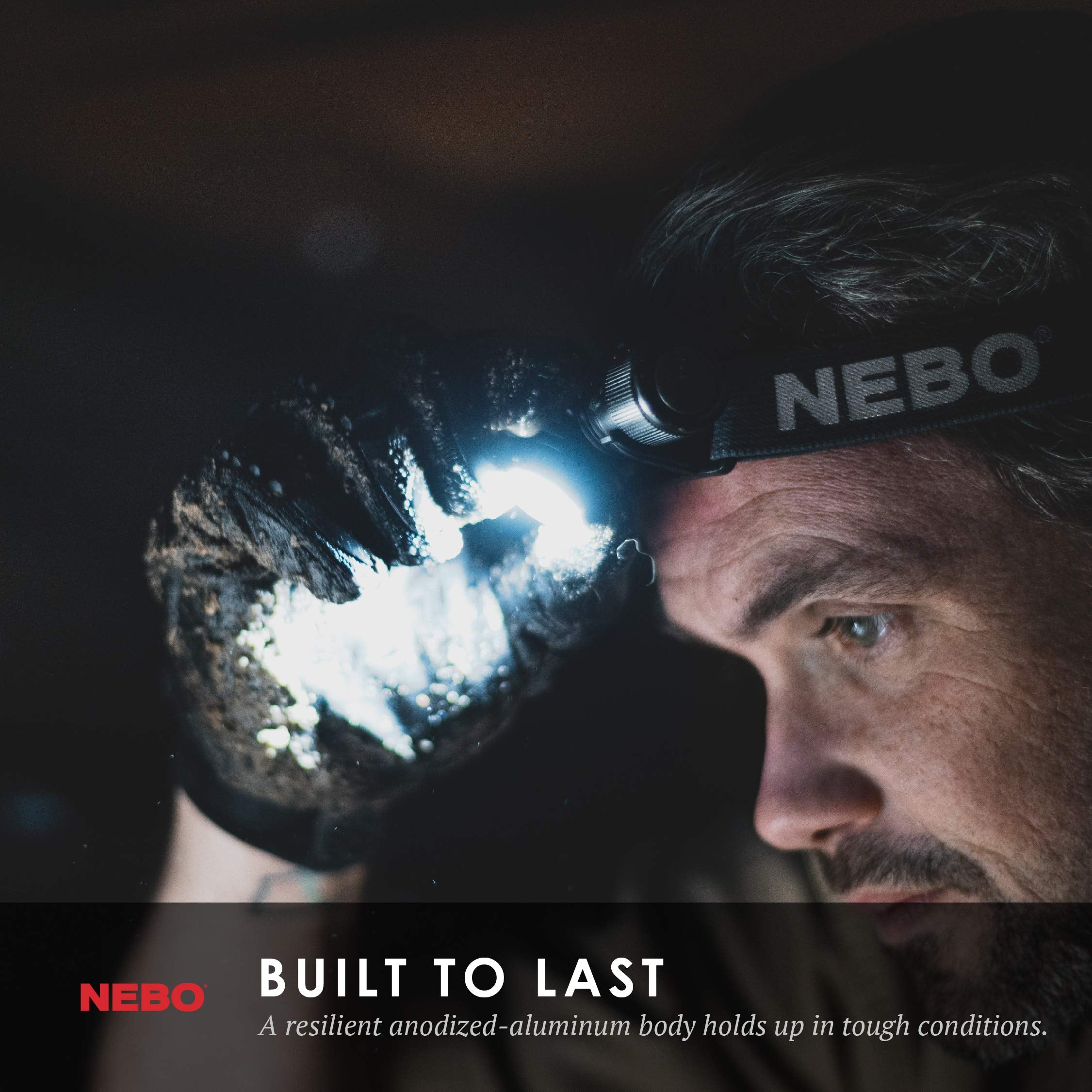 NEBO Transcend smart power control extends battery life with smooth mode transitions.