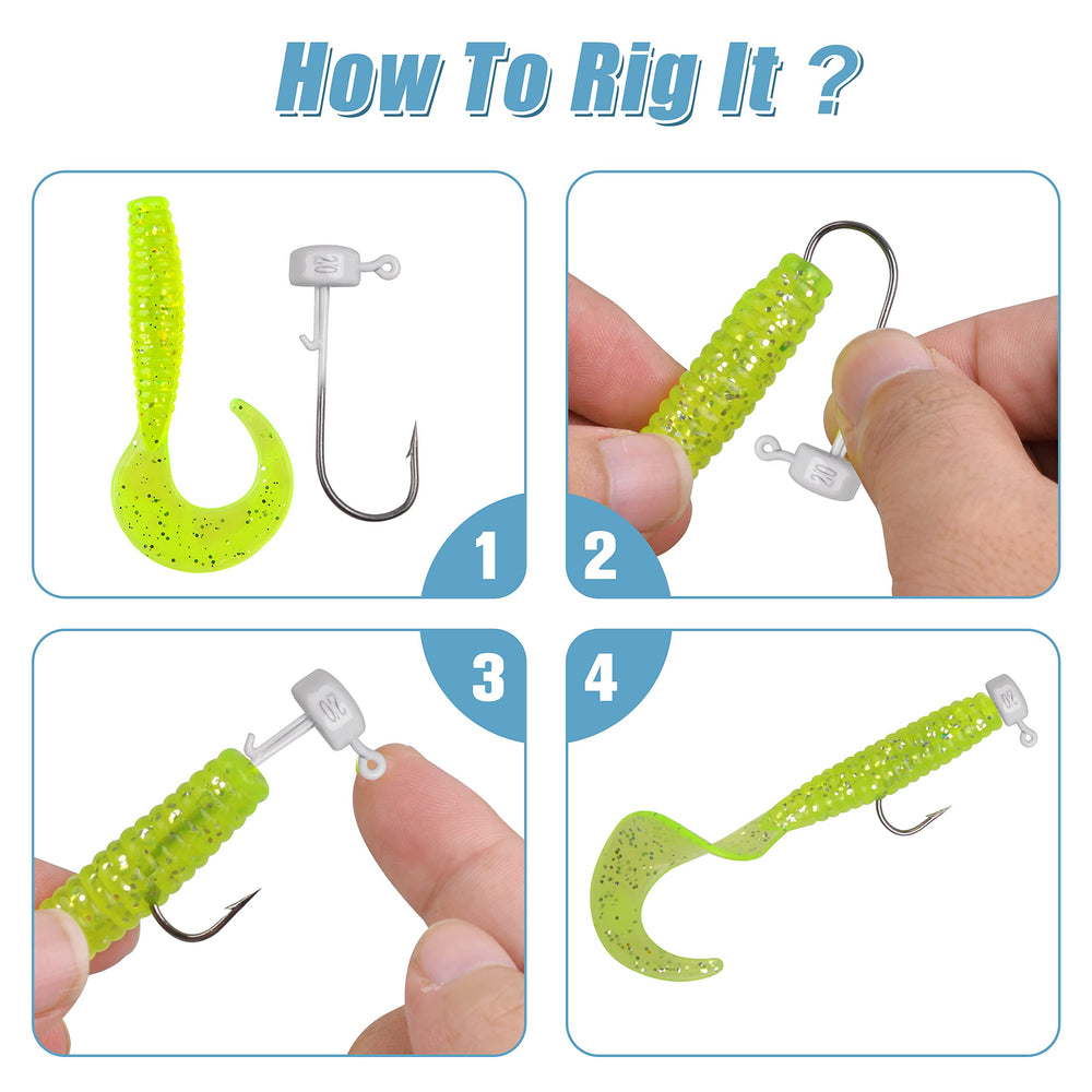 Premium round-bend jig hook with built-in bait keeper