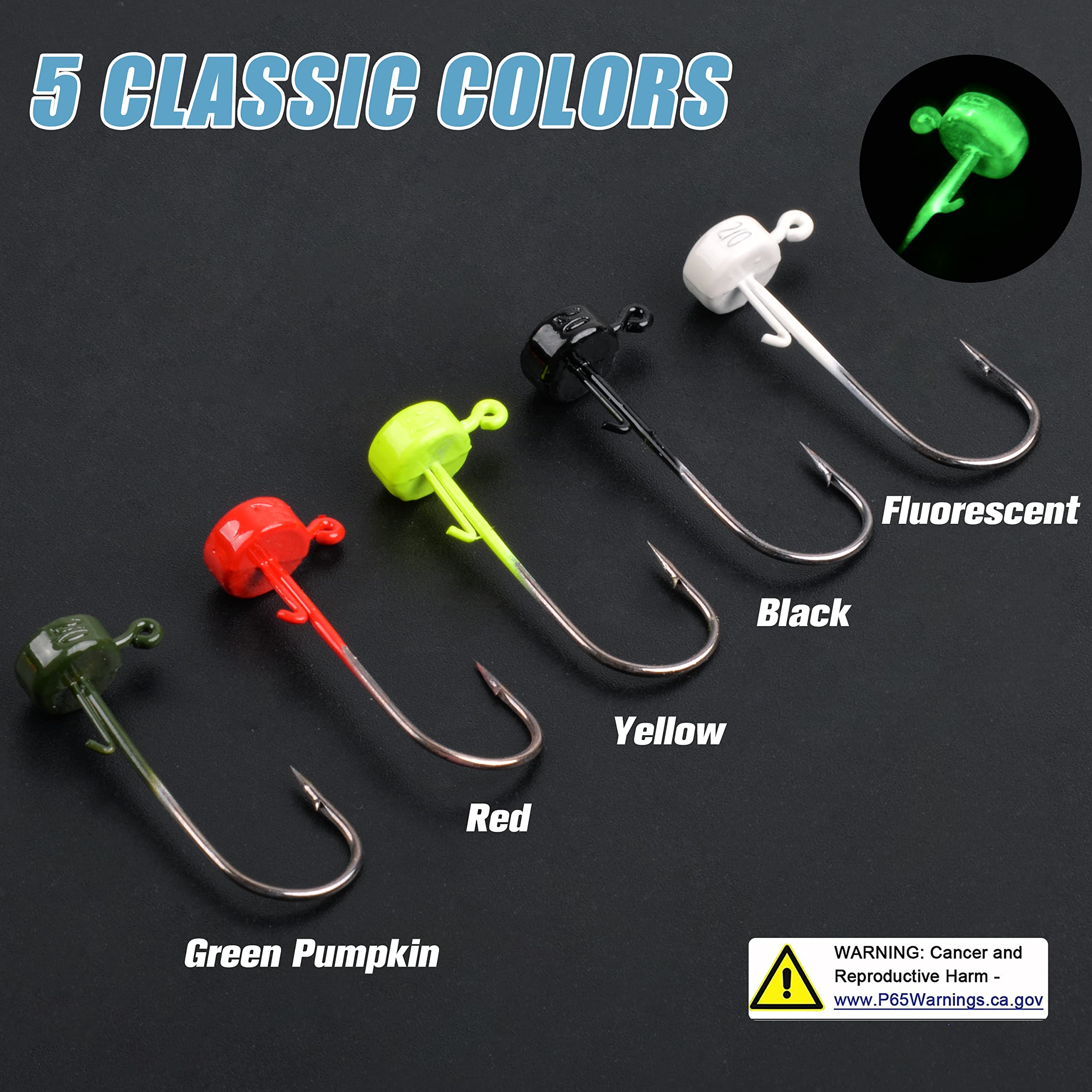 Jig heads suitable for freshwater and saltwater