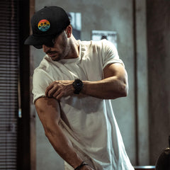 Negi Classic Skull Snapback Hat - side view