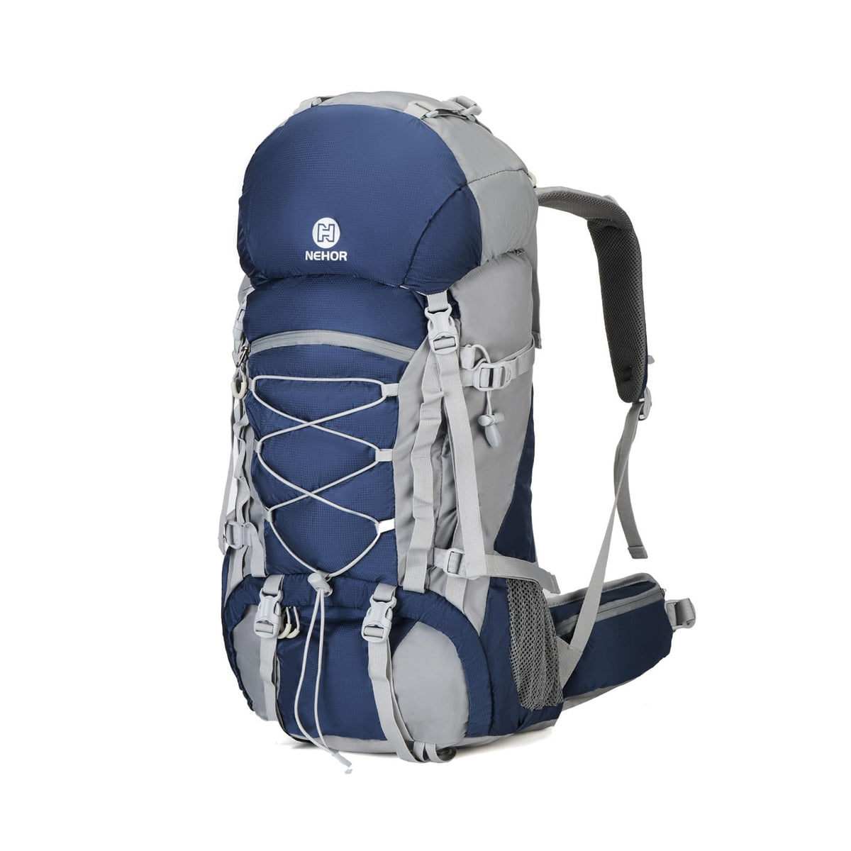 NEHOR 60L hiking backpack main compartment shows spacious storage for camping gear