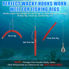 Neko/Texas/Wacky rig compatible bass hooks