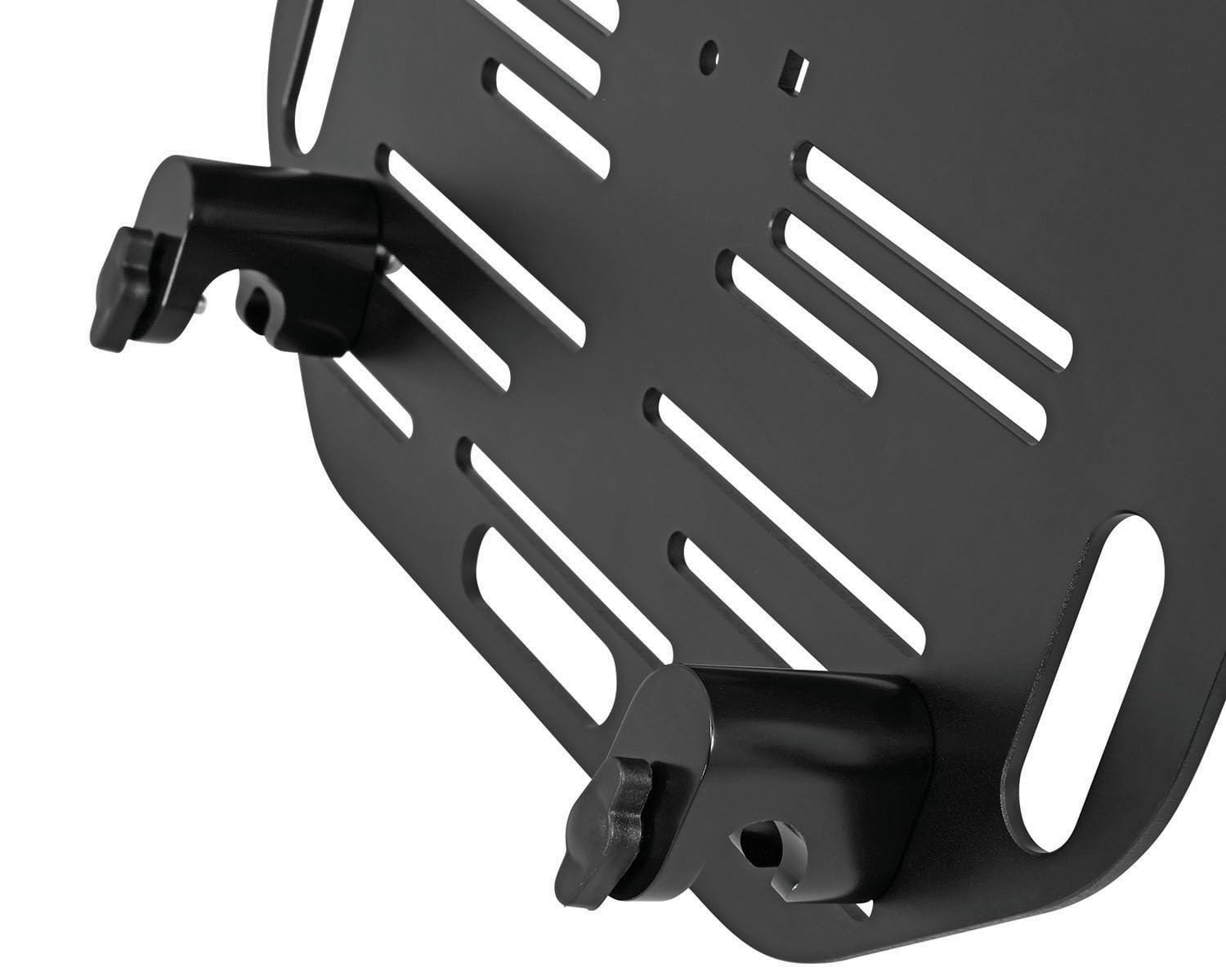 Nelson-Rigg plate close-up highlights aircraft-grade aluminum and durable finish.