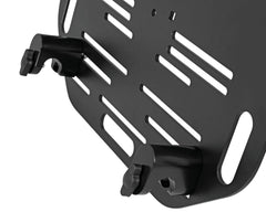 Nelson-Rigg plate close-up highlights aircraft-grade aluminum and durable finish.