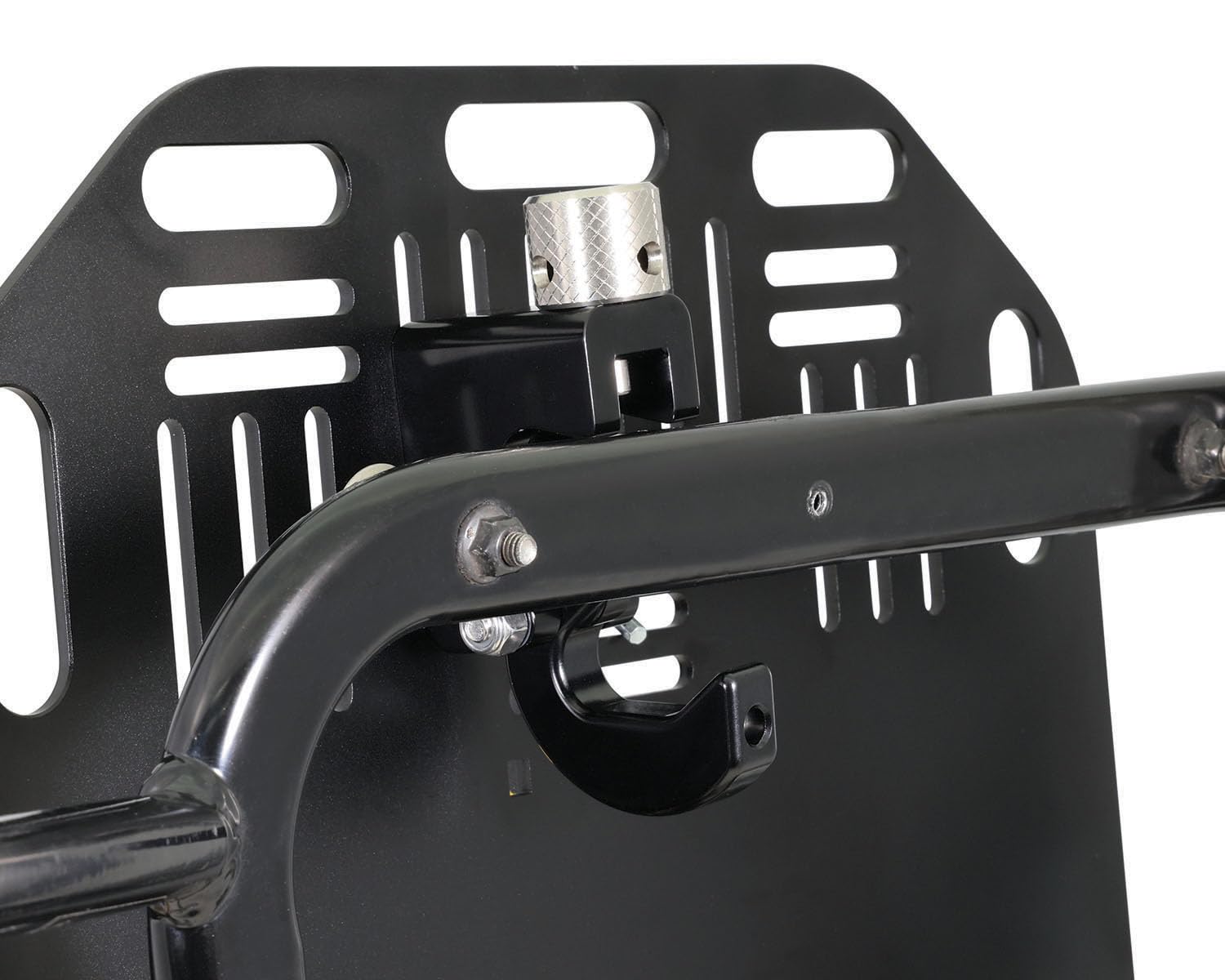 Nelson-Rigg quick-release mechanism enables fast bag detachment at fuel stops.