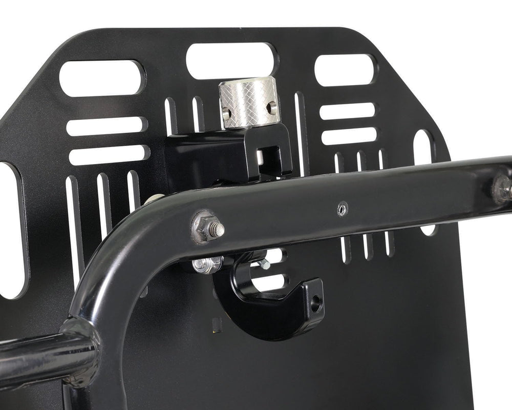 Nelson-Rigg quick-release mechanism enables fast bag detachment at fuel stops.