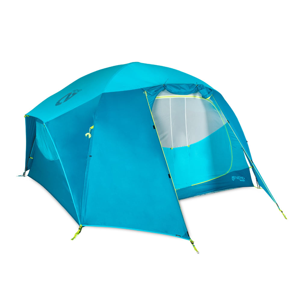 NEMO Aurora Highrise printed floor fabric adds campsite character.