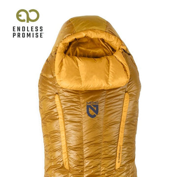 NEMO Disco Endless Promise recyclable shell highlights eco-friendly design for trail sustainability.