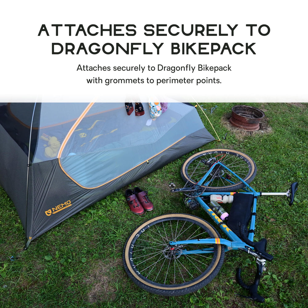 Nemo Dragonfly footprint waterproof layer shields the tent from moisture