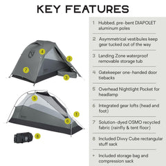 NEMO Dragonfly OSMO entrance doors enable quick access on trails.