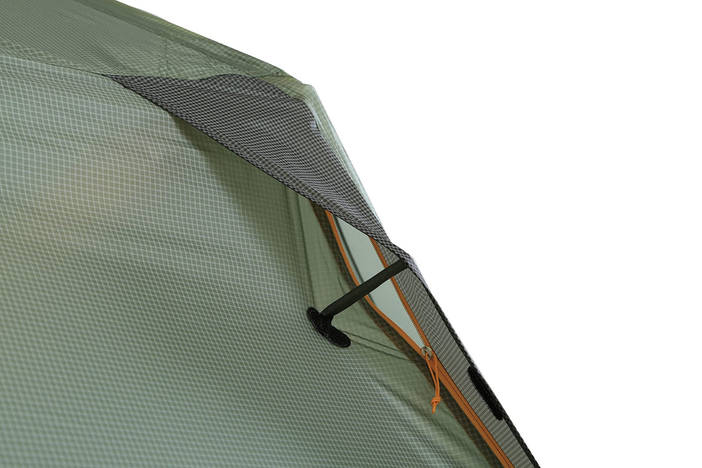 Nemo Dragonfly OSMO vestibule storage shows dry gear access.
