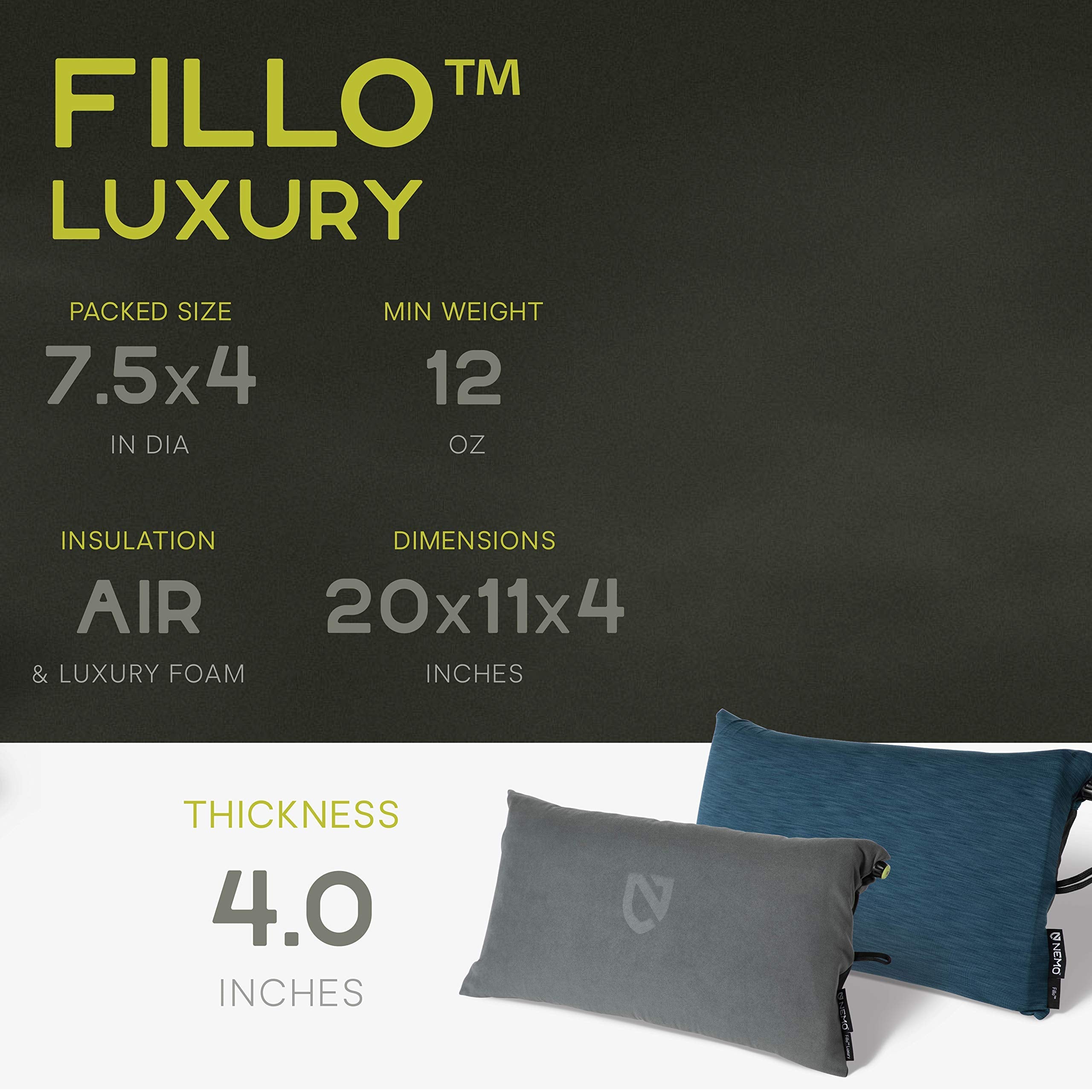 Nemo Fillo Luxury Pillow jersey cover provides breathable comfort on trips