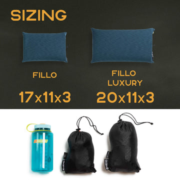 Nemo Fillo Luxury Pillow integrated stuff sack saves space in packing