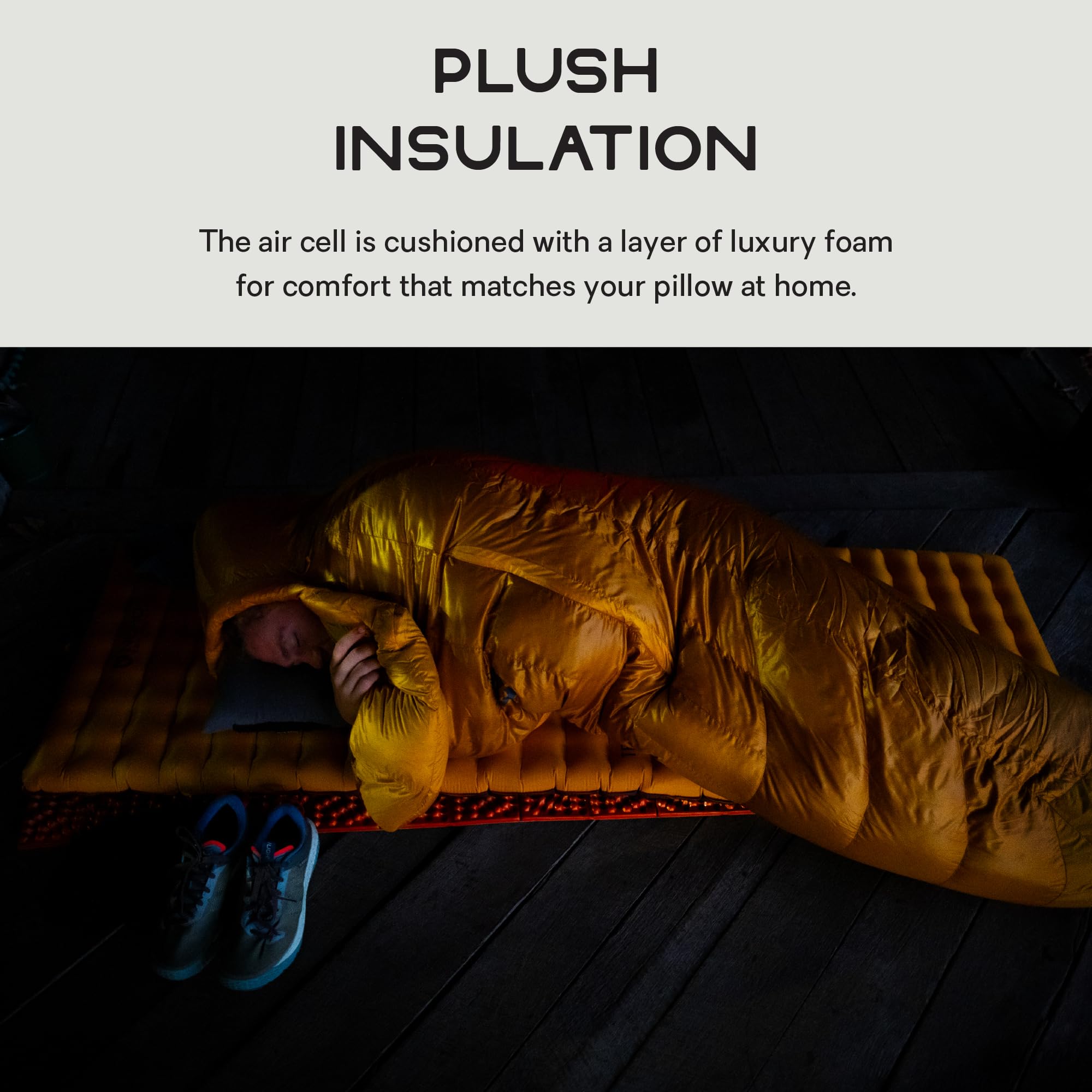 Nemo Fillo pillow reveals foam core beneath plush fabric for comfort.