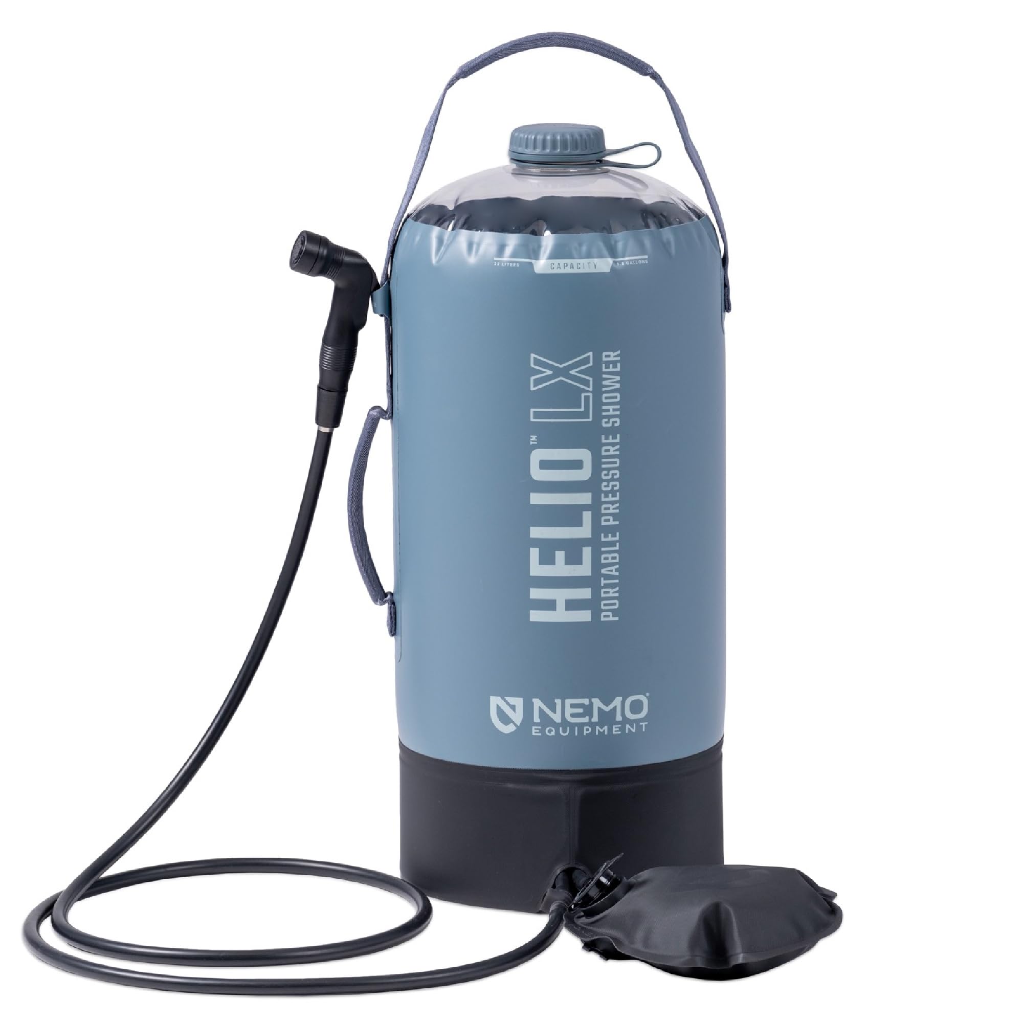 Nemo Helio LX portable shower overview for outdoor use.