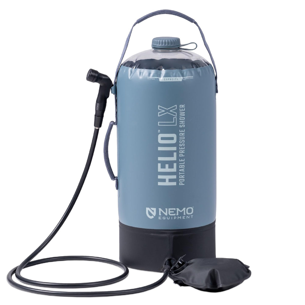 Nemo Helio LX portable shower overview for outdoor use.