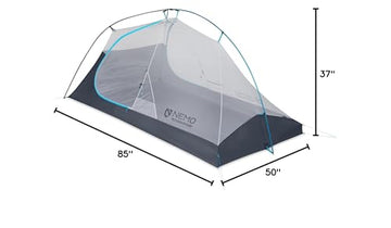NEMO Hornet Elite OSMO aluminum poles offer lightweight stability in camp.
