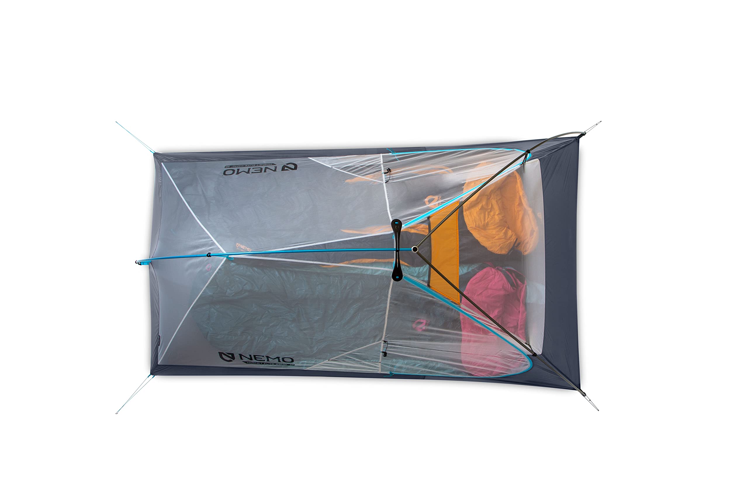 NEMO Hornet Elite OSMO flybar pole clip expands headroom and balances fly tension.