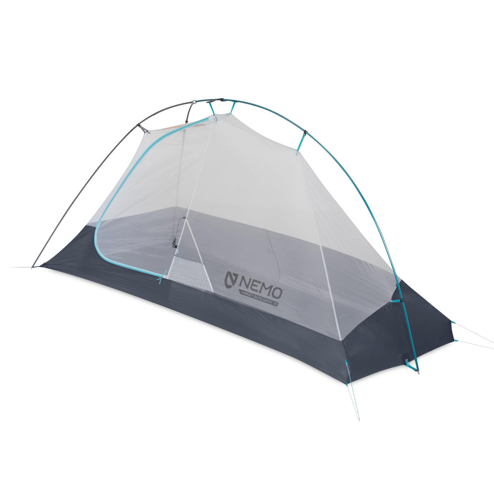 NEMO Hornet Elite Osmo tent with Divvy Cube packed, streamlining backpack organization