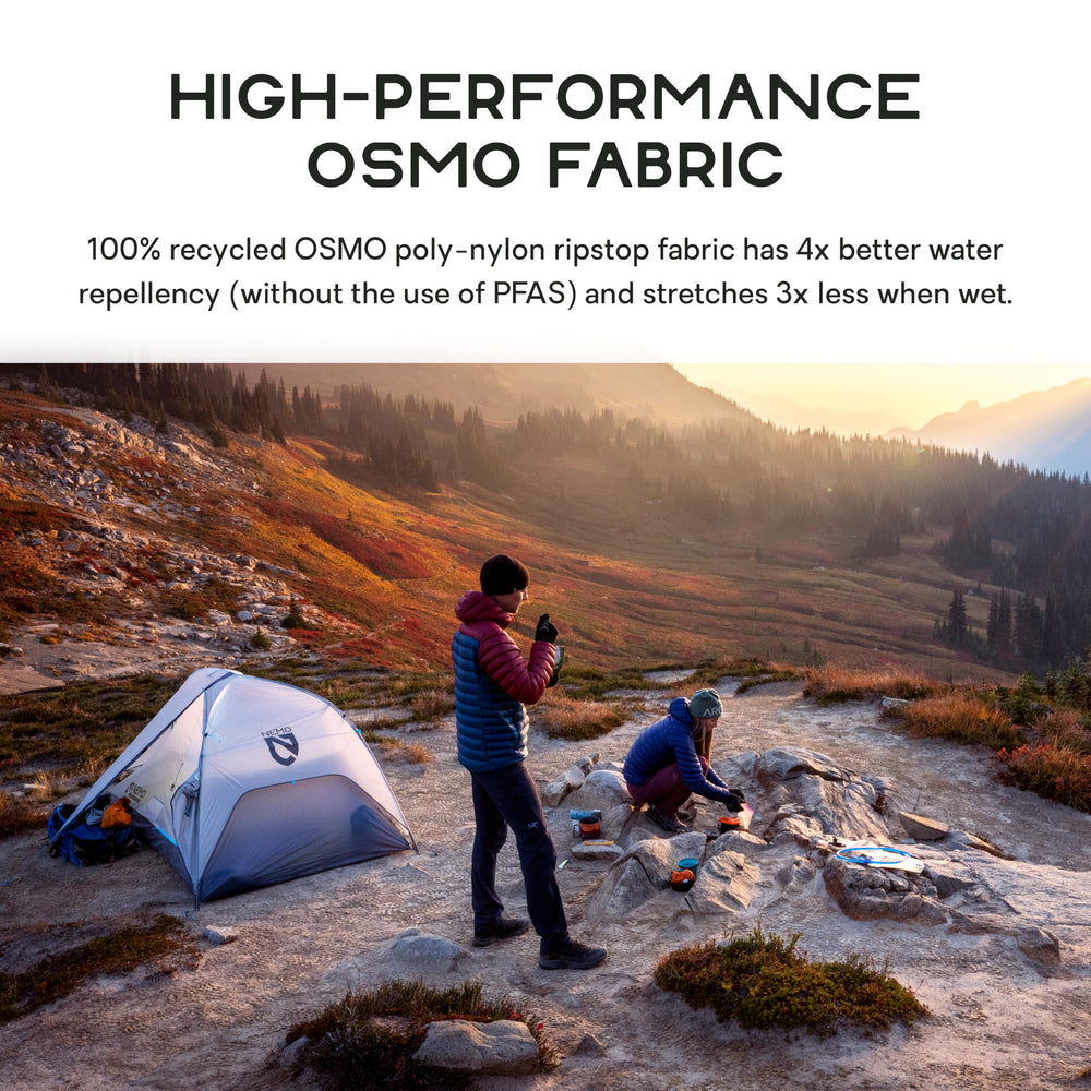 NEMO Hornet Elite Osmo tent open-door vestibule for quick access and gear storage