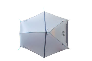 NEMO Hornet Elite OSMO triangulated guy-outs increase interior volume at the foot.