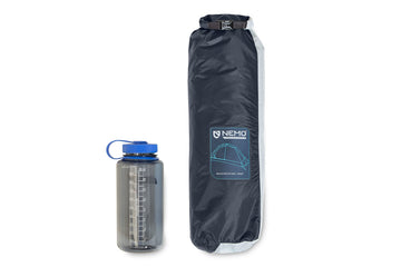 NEMO Hornet Elite OSMO two-person setup showcases roomy vestibules for gear.