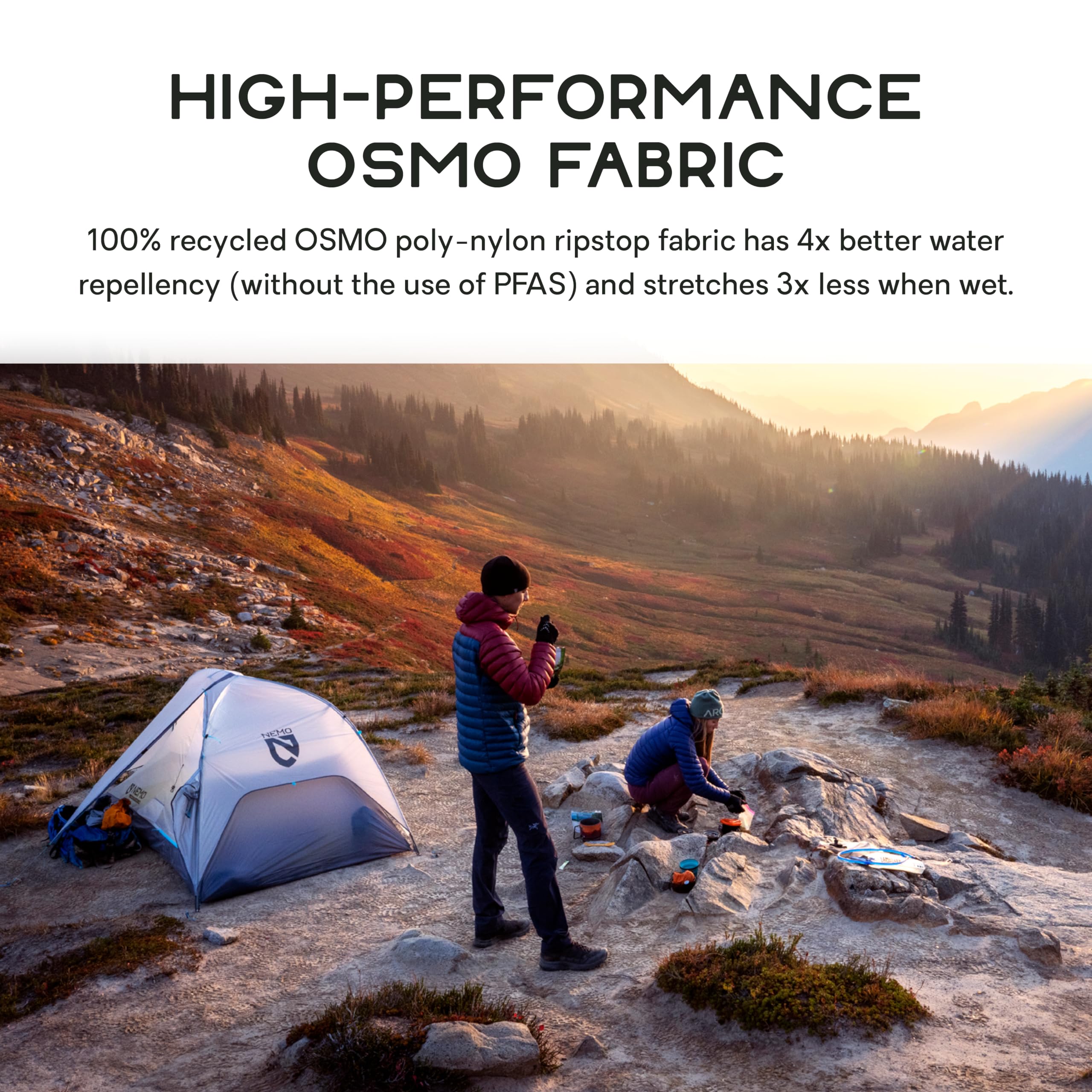 NEMO Hornet Elite OSMO vestibule space suitable for gear organization.