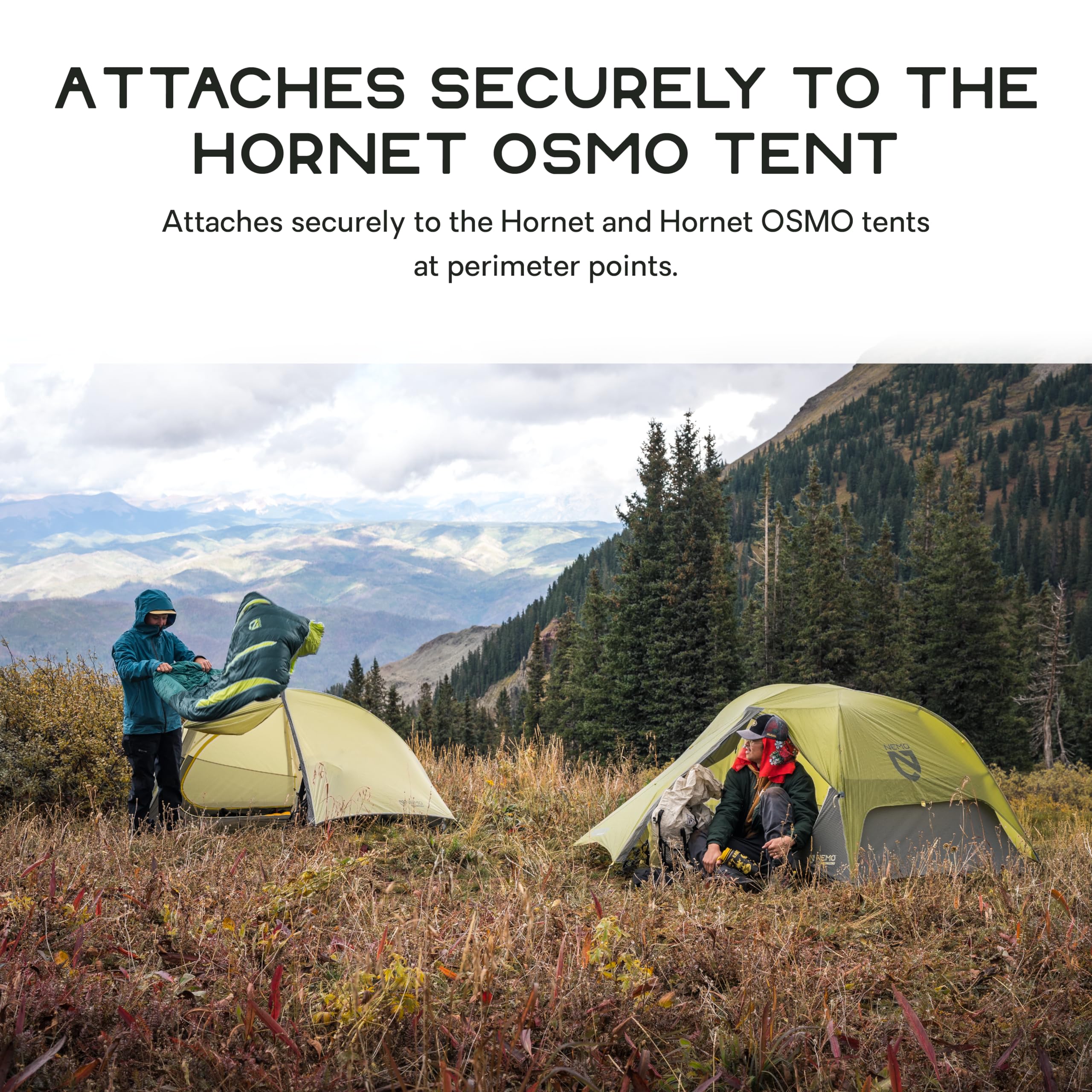 Nemo Hornet OSMO footprint neatly packs away in its drawstring stuff sack.