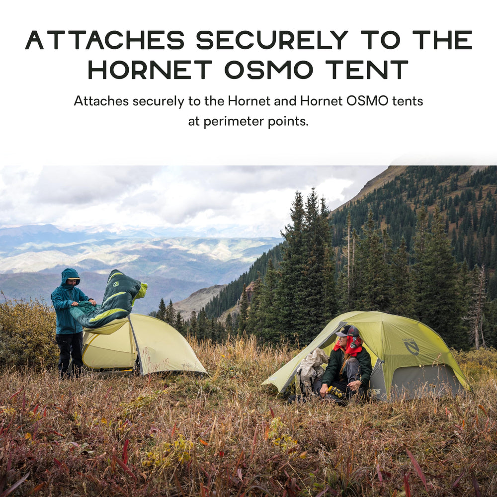 Nemo Hornet OSMO footprint neatly packs away in its drawstring stuff sack.