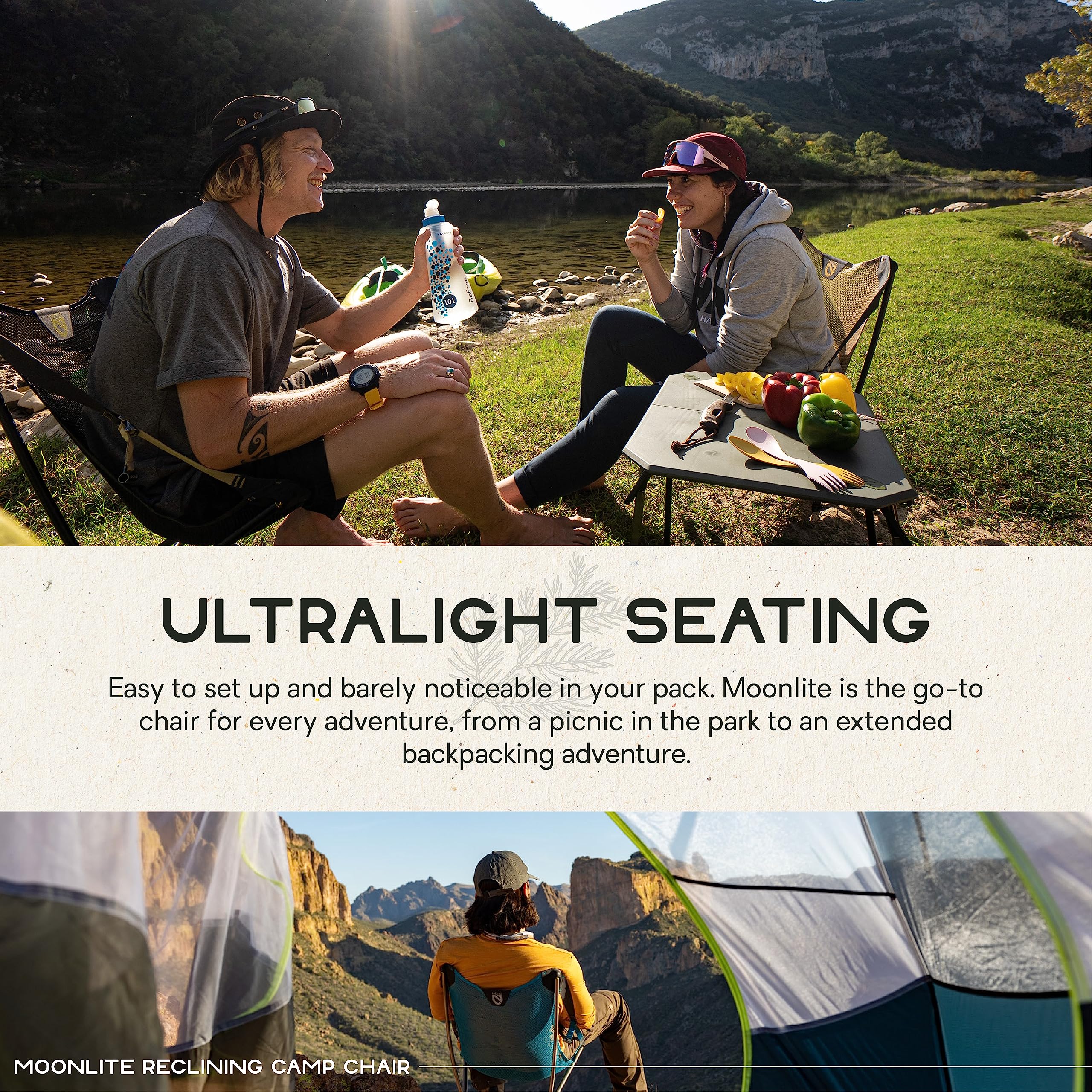 Nemo Moonlite's lightweight frame delivers strength without heavy lifting.