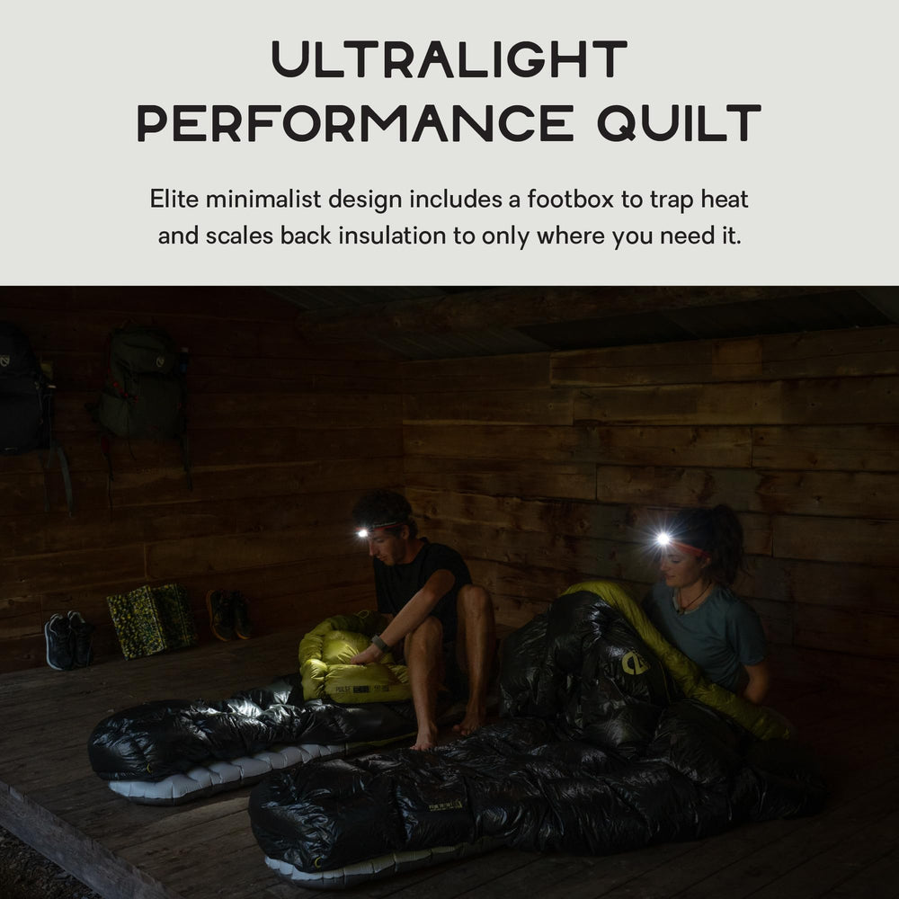 Nemo Pulse Endless Promise quilt insulation detail demonstrates warmth-to-weight efficiency.