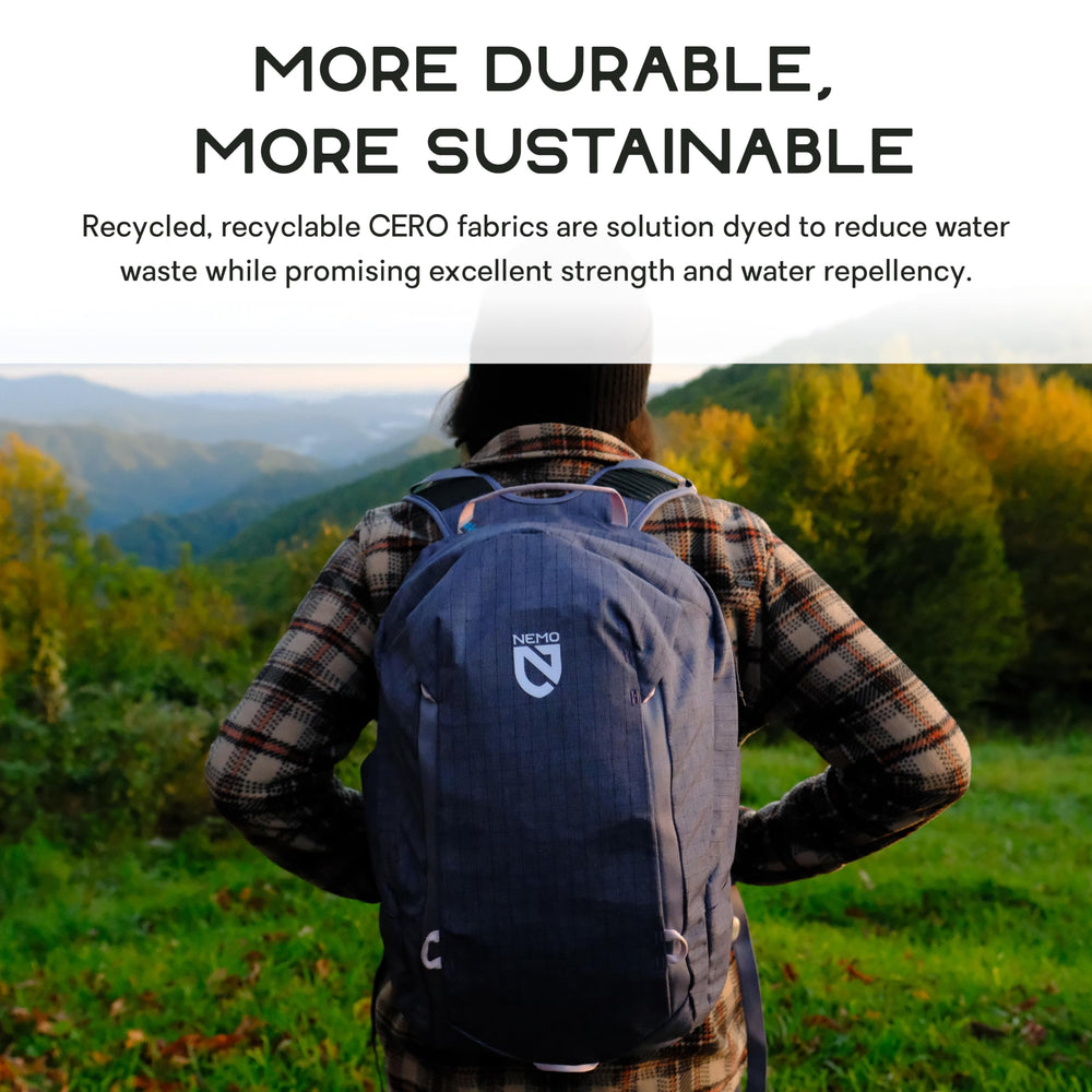 NEMO Resolve 35L daypack back panel in citron emphasizes breathable comfort.