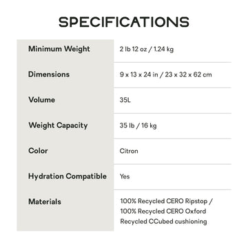 NEMO Resolve 35L daypack interior pocket view highlighting organization.