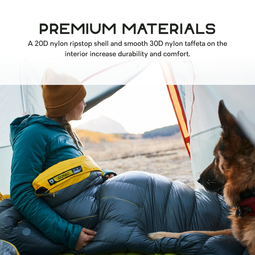 NEMO Sonic Down Mummy Sleeping Bag loft detail highlighting even warmth
