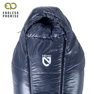 NEMO Soul Zerofiber 800 fill is lightweight and performs when damp.