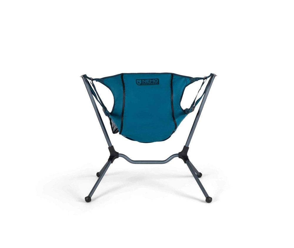 Nemo Stargaze chair Scarab/Smoke folded for compact travel.