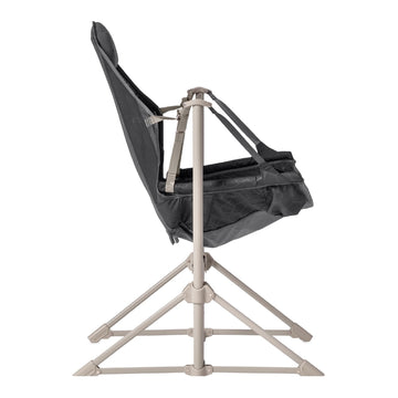 Nemo Stargaze EVO-X reclining chair providing comfortable support during camping.