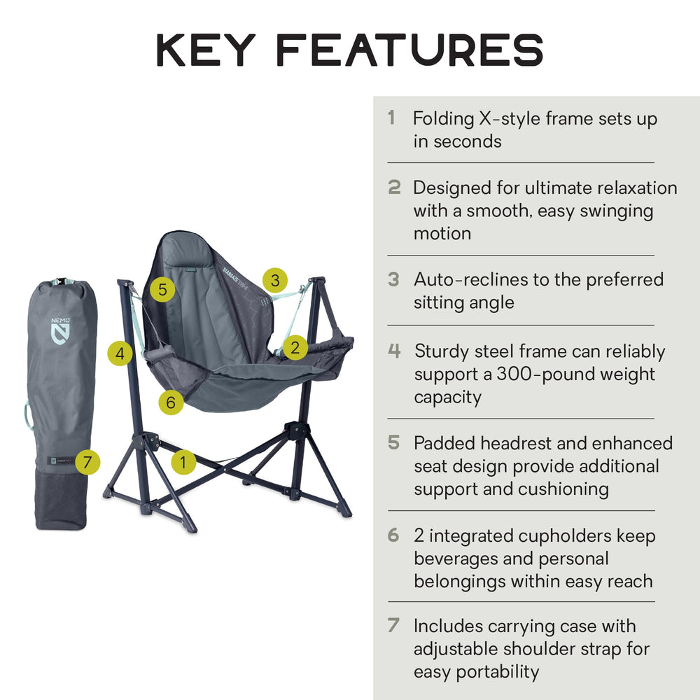 Nemo Stargaze EVO-X steel frame with sturdy support.
