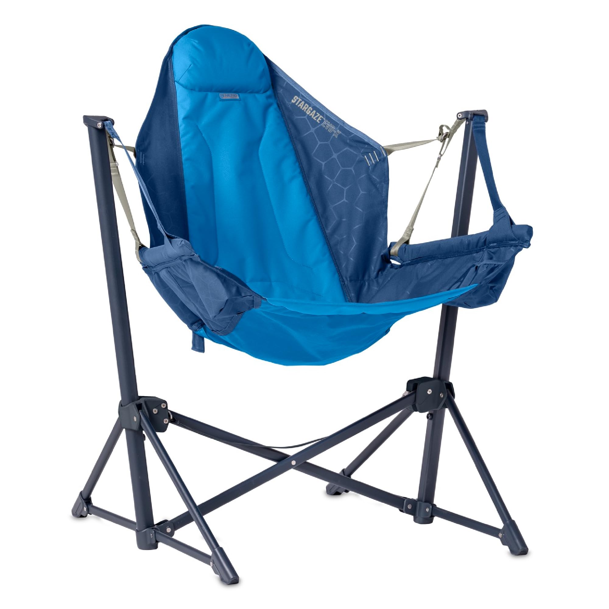 Nemo Stargaze EVO-X folding chair front view highlights quick setup for instant outdoor relaxation.