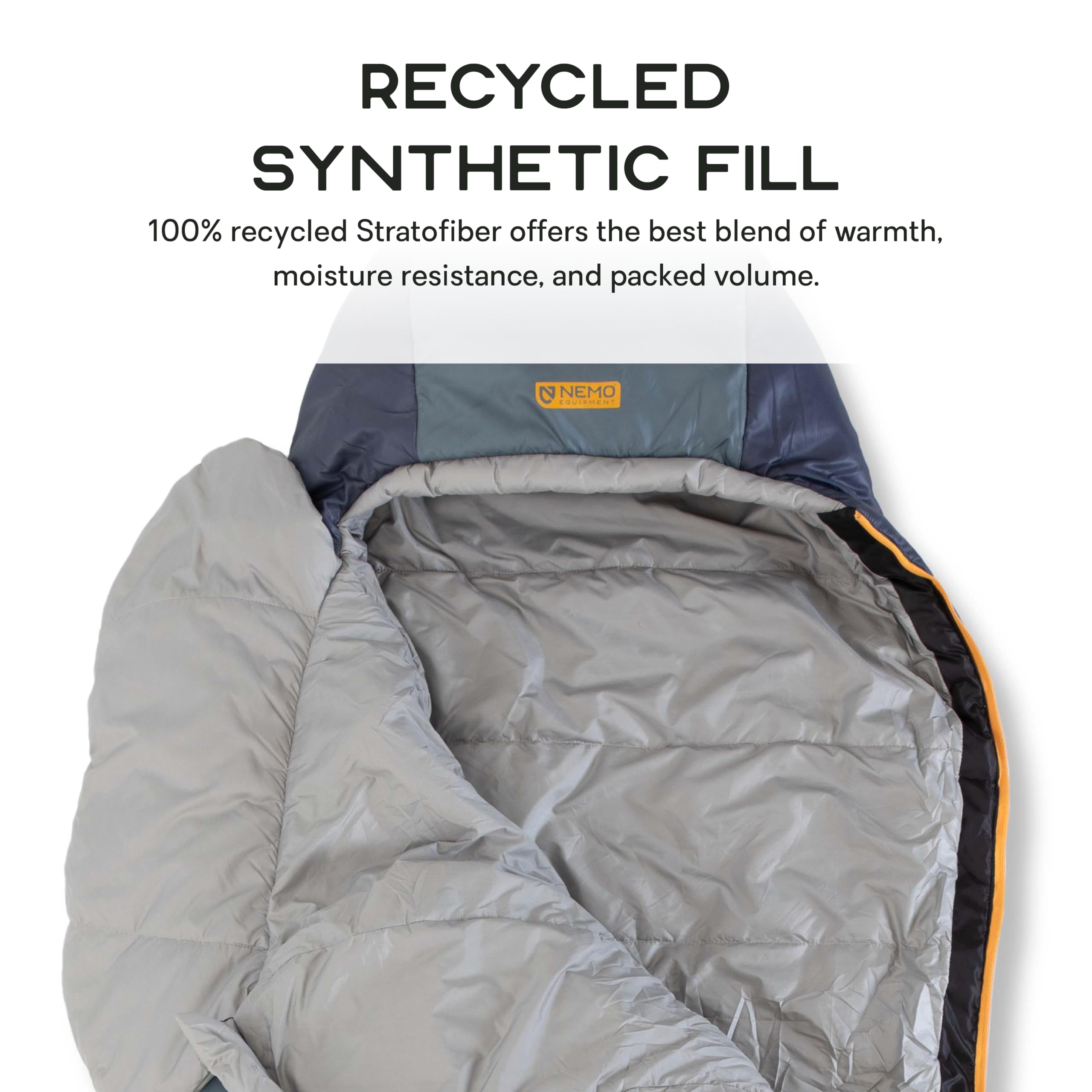NEMO Tempo external draft collar helps regulate temperature at night.
