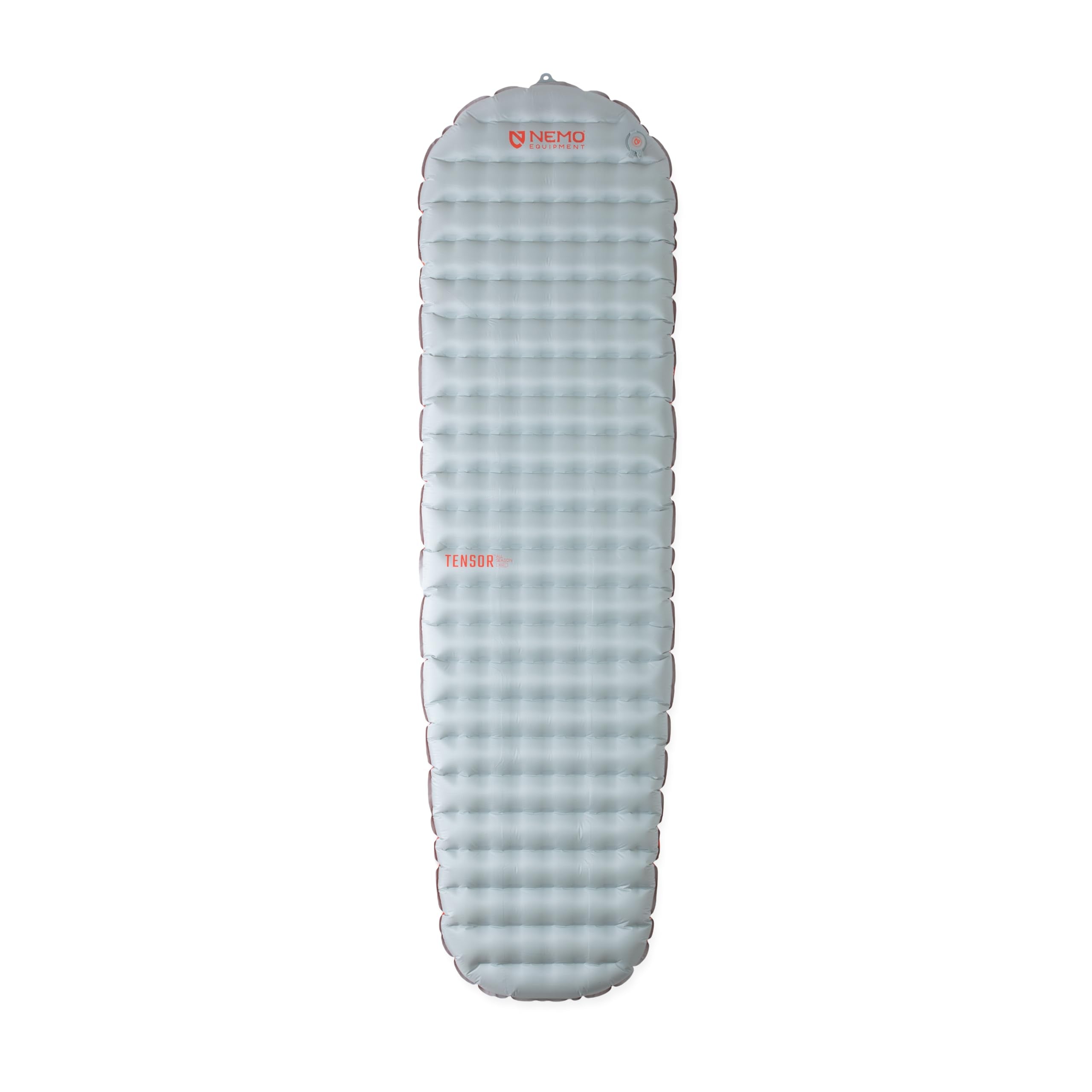 Nemo Tensor sleeping pad top-down view in blade-spicy-orange for packable warmth.