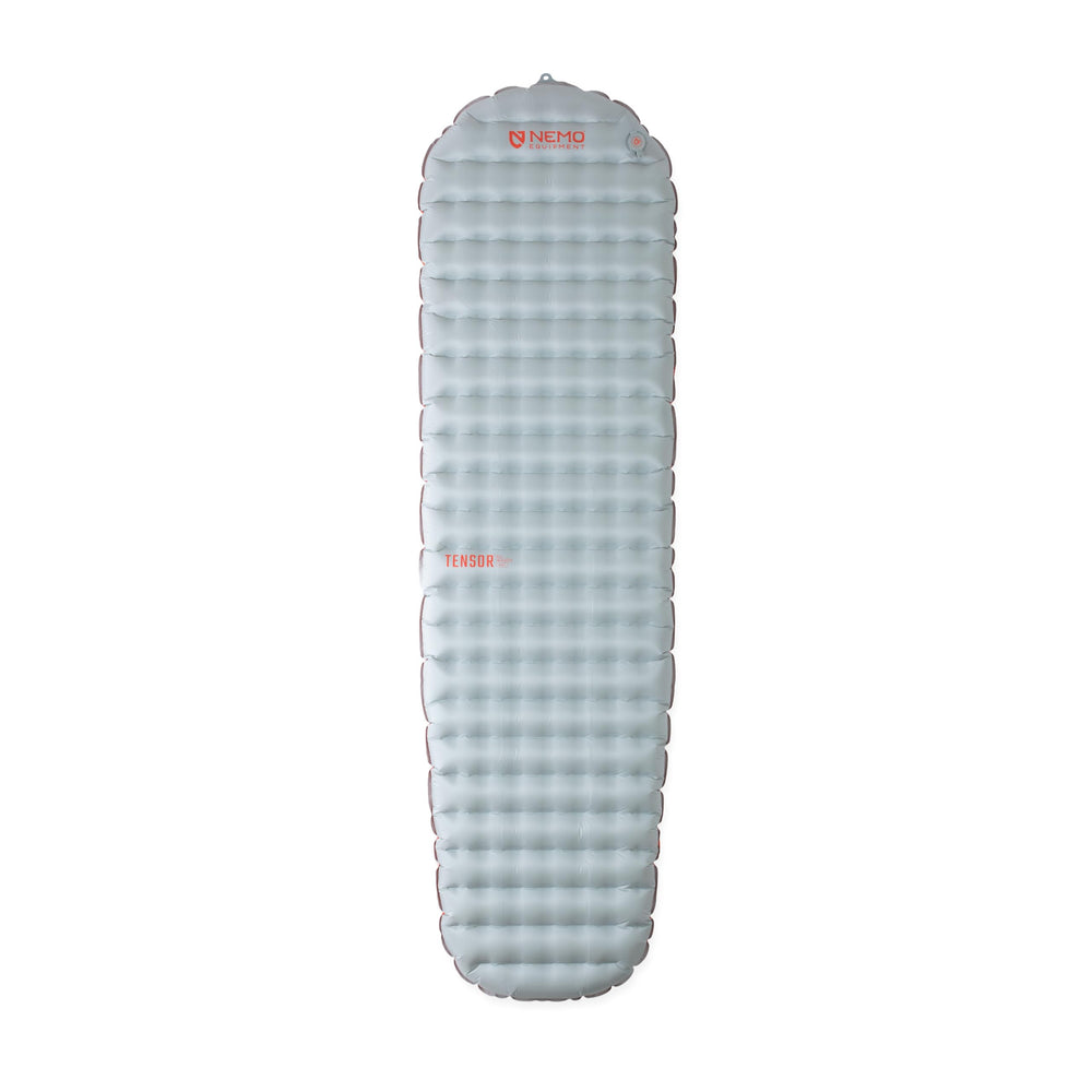 Nemo Tensor sleeping pad top-down view in blade-spicy-orange for packable warmth.