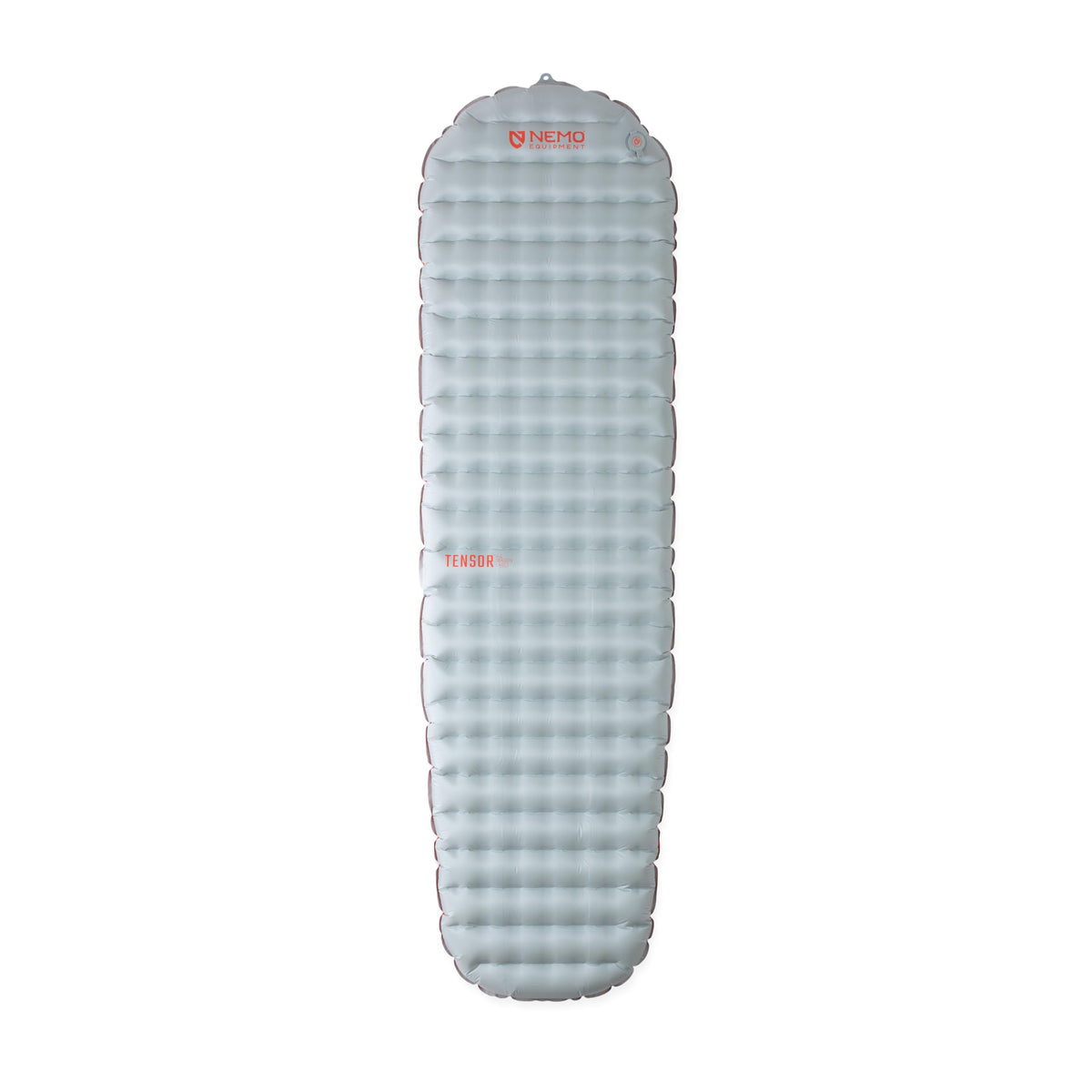 Nemo Tensor sleeping pad top-down view in blade-spicy-orange for packable warmth.