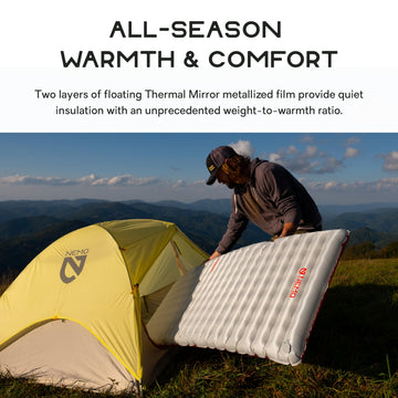 NEMO Tensor sleeping pad in pack demonstrates ultralight travel-ready insulation